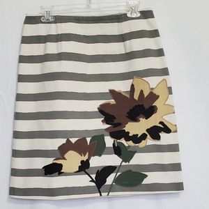 Boden Striped Cotton Skirt